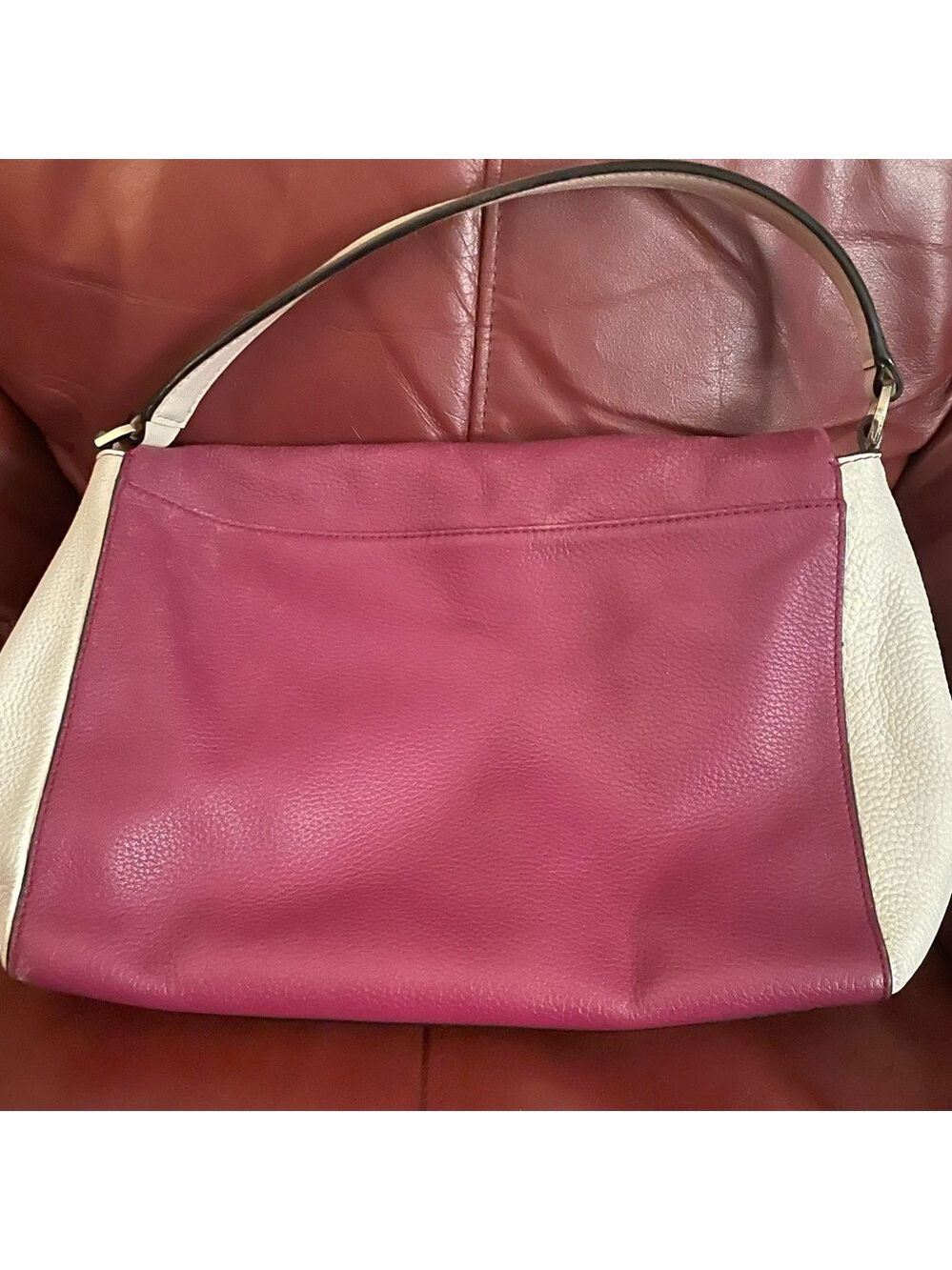 Kate Spade Two tone pebbled leather fold over crossbody bag - Picture 2 of 5
